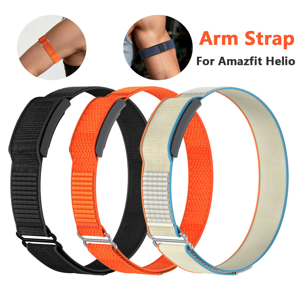 Resistance Bands Set With Handles - สายรัดแขนสำหรับ Amazfit Huami Helio สายไนลอนปรับได้ ระบายอากาศได้ดี