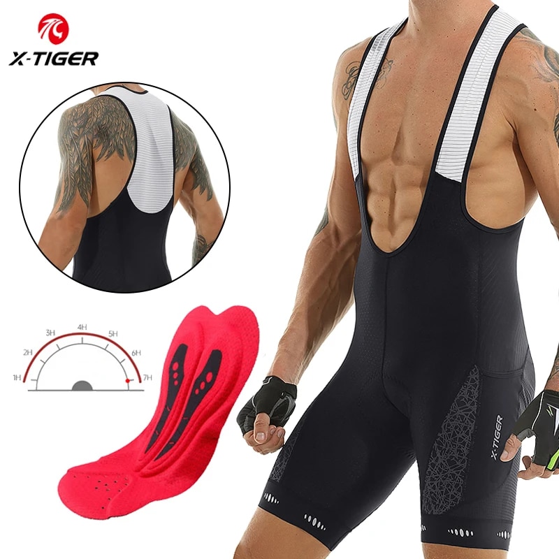 Padded Cycling Shorts 5D Gel - กางเกงขาสั้นสำหรับขี่จักรยานเสือภูเขากางเกงขาสั้น5D มีกระเป๋าระบายอากาศได้สำหรับกิจกรรมกลางแจ้ง UPF50 + กางเกงขาสั้นสำหรับปั่นจักรยานแน่น