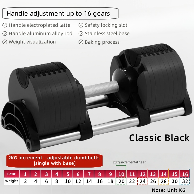 Adjustable Dumbbell Pair 40Kg - ดัมเบลแบบปรับได้บ้านดัมเบลแบบปรับได้อย่างรวดเร็วแขนฝึกหน้าอกน้ําหนักผู้ชายฟิตเนสอุปกรณ์ออกกําลังกายที่บ้าน