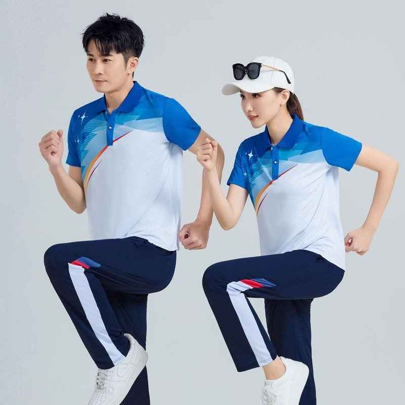 Team Sports - ชุดกีฬาลำลองแบบยูนิเซ็กส์ กางเกงสีขาว เสื้อสำหรับวิ่ง ฟิตเนส เต้นรำ ชุดทีม
