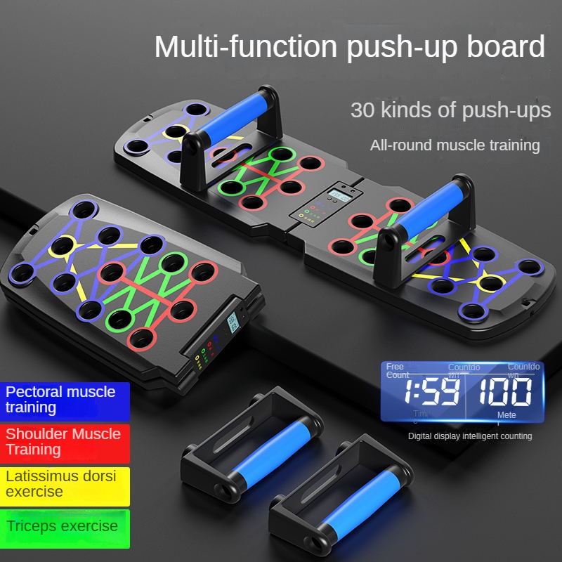 Push Up Board Foldable Multi Function - ใหม่มัลติฟังก์ชั่ Push-Up ชุดบอร์ดแบบพกพา Push-Up Bar พับอุปกรณ์ฟิตเนสสําหรับหน้าอกหน้าท้องแขน/กลับการฝึกอบรม