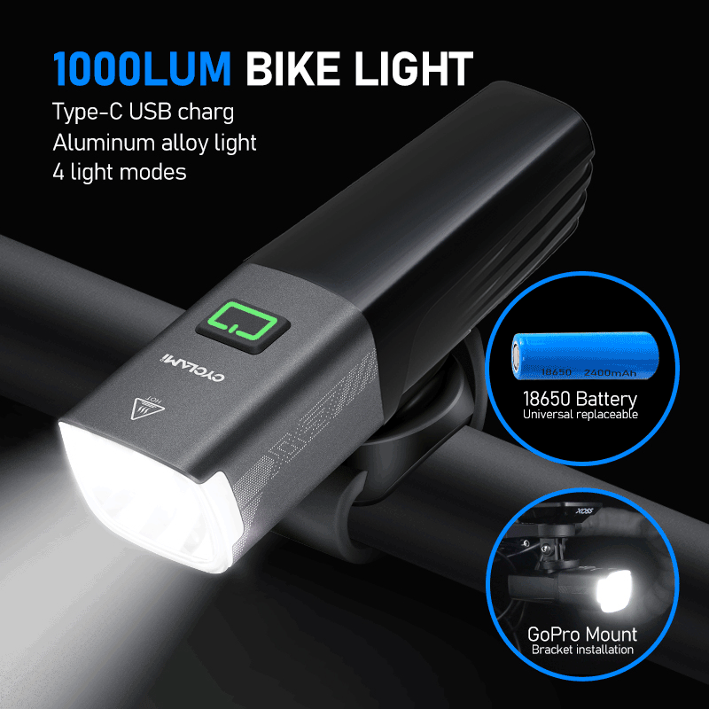 Rechargeable Bicycle Headlight 1000 Lumen - CYCLAMI X7 Reality ไฟจักรยาน 1000 ลูเมนส์