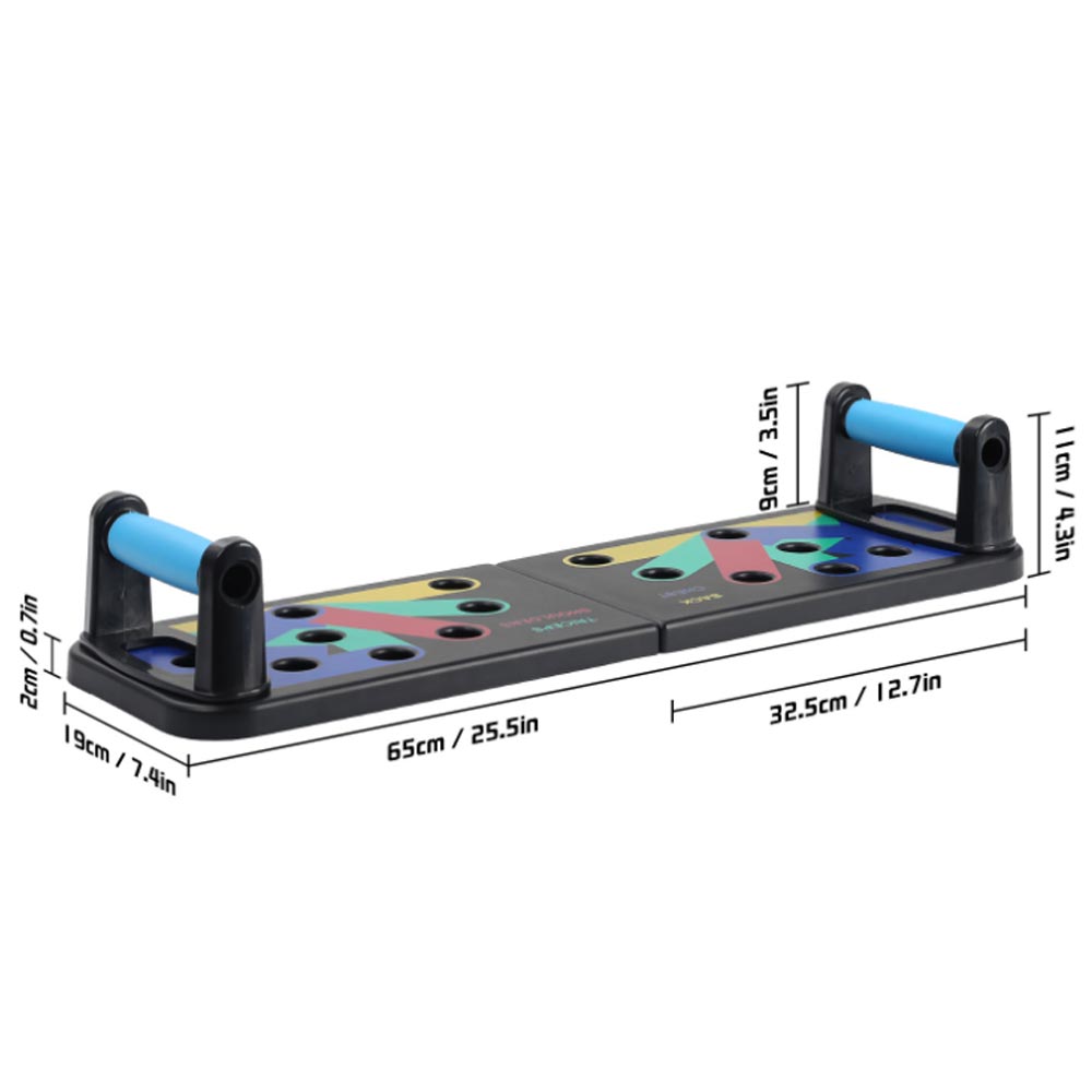 Push Up Board Foldable Multi Function - อุปกรณ์ฝึกกล้ามเนื้ออเนกประสงค์แบบพับได้ 9-in-1 สำหรับวิดพื้น