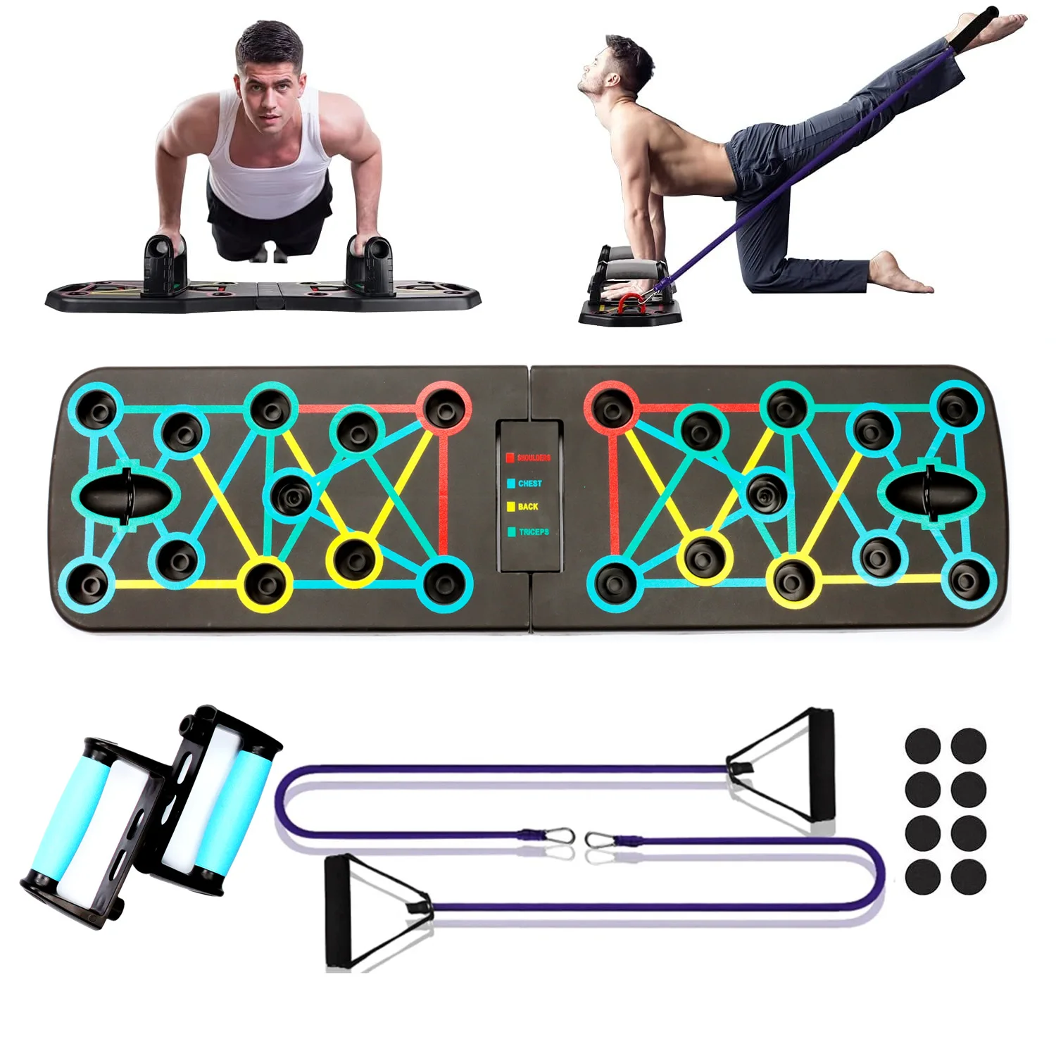 บอร์ดพับได้อเนกประสงค์สำหรับวิ - Push Up Board Foldable Multi Function บทวิจารณ์และราคา