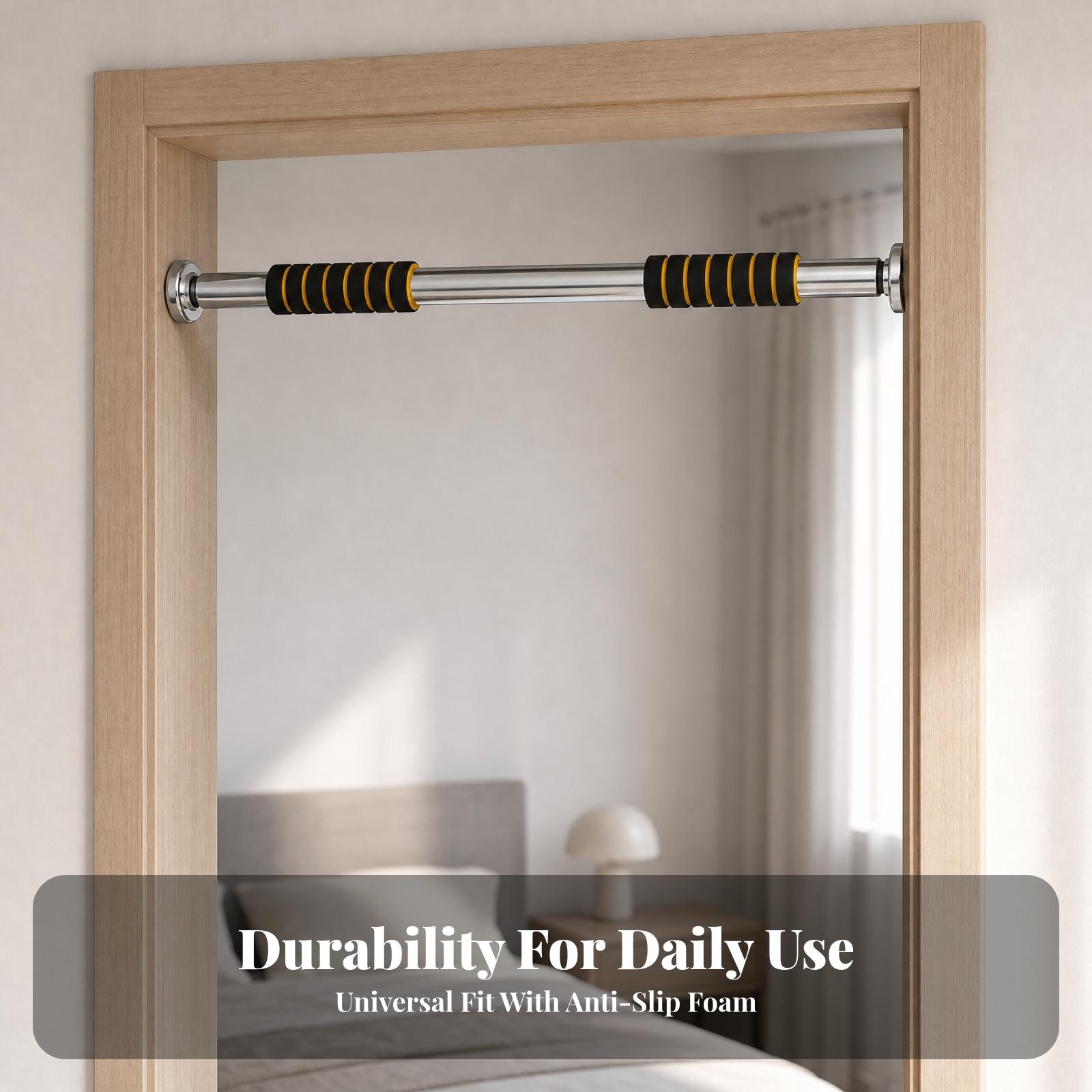 บาร์ดึงข้อแบบพกพาติดตั้งกับกรอ - Door Pull Up Bar No Screw บทวิจารณ์และราคา