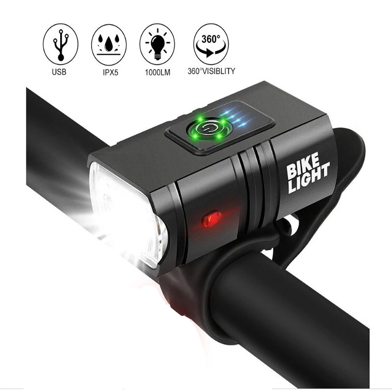 ไฟจักรยาน 1000 Lumen 2500mAh จ - Rechargeable Bicycle Headlight 1000 Lumen บทวิจารณ์และราคา