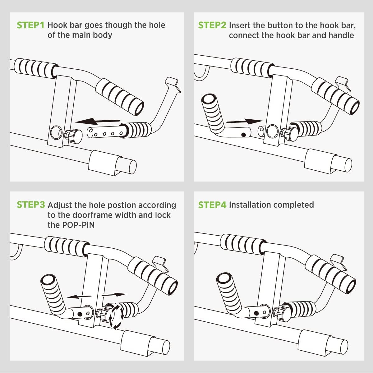 บาร์โหนติดประตู Wellshow Sport - Door Pull Up Bar No Screw บทวิจารณ์และราคา