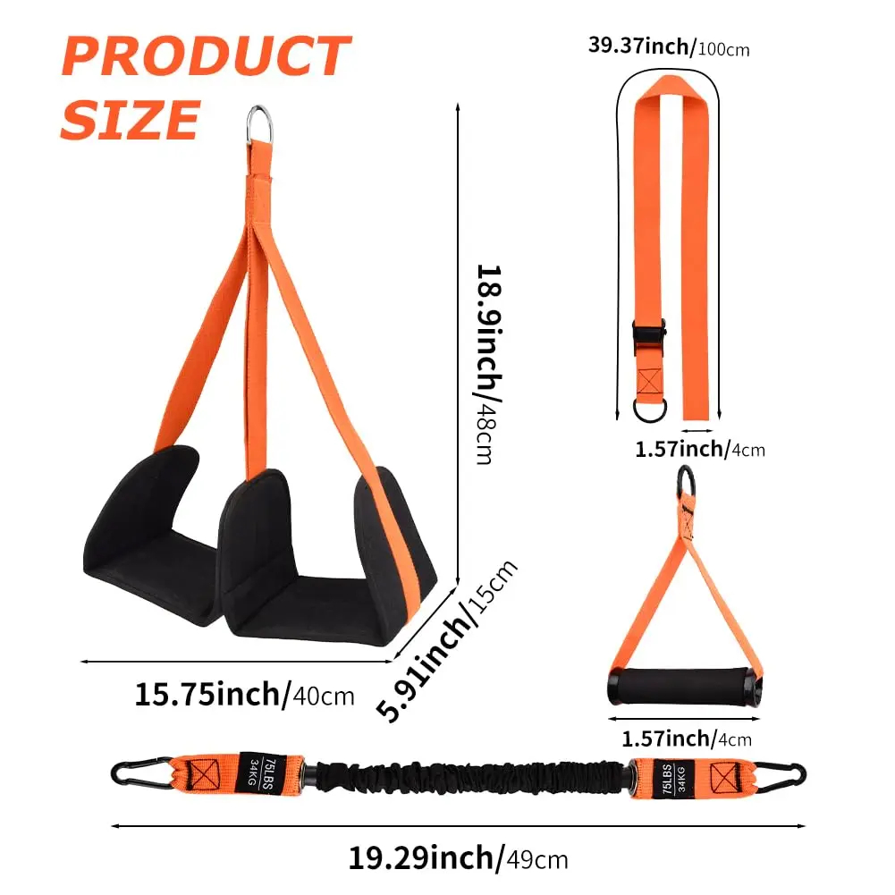 ชุดสายรัดช่วยดึงข้อสำหรับออกกำ - Resistance Bands Set With Handles บทวิจารณ์และราคา