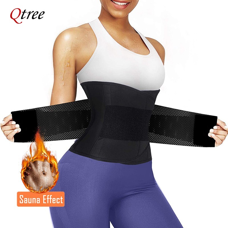 เข็มขัดรัดเอวแบบนีโอพรีน Qtree - Sweat Waist Trainer Belt Neoprene บทวิจารณ์และราคา