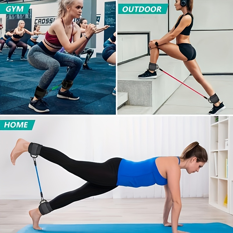 5 ชิ้นสายรัดข้อเท้า,สายรัดข้อเ - Pilates Bar Kit With Resistance Bands บทวิจารณ์และราคา