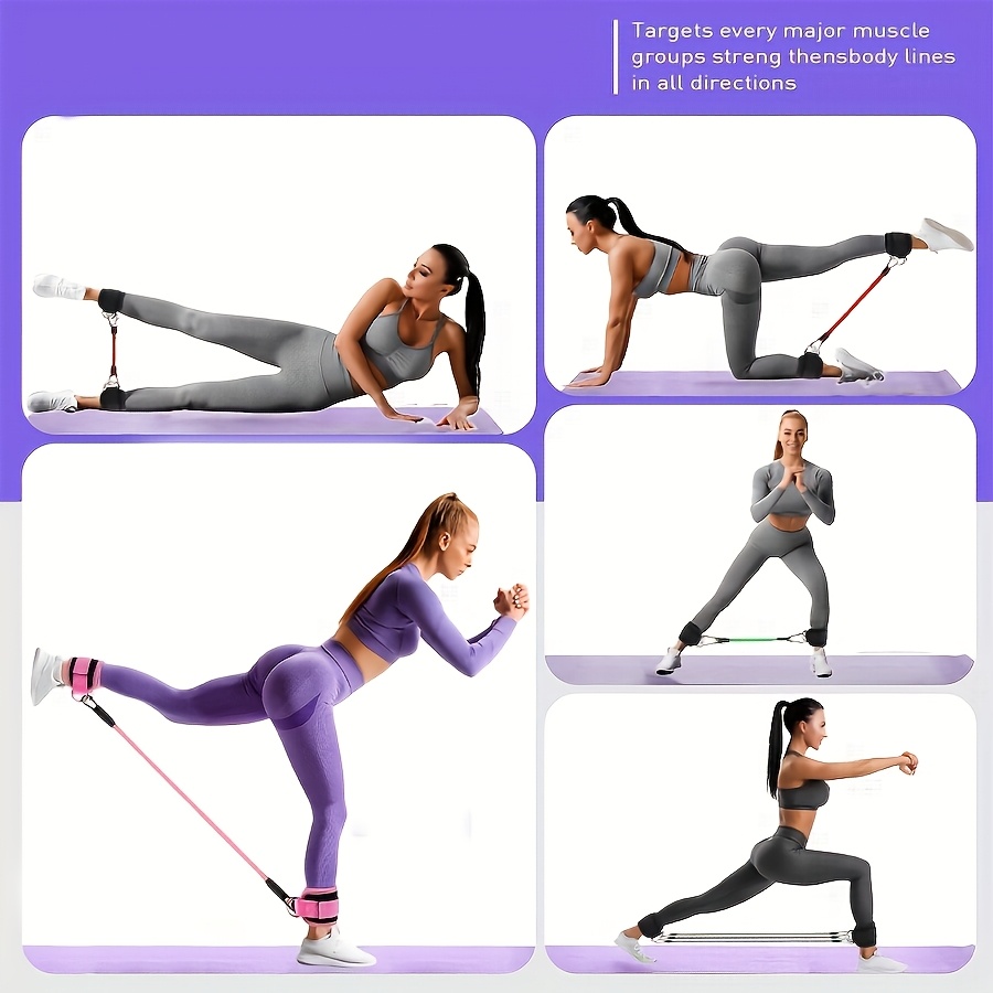 5 ชิ้นสายรัดข้อเท้า,สายรัดข้อเ - Pilates Bar Kit With Resistance Bands บทวิจารณ์และราคา