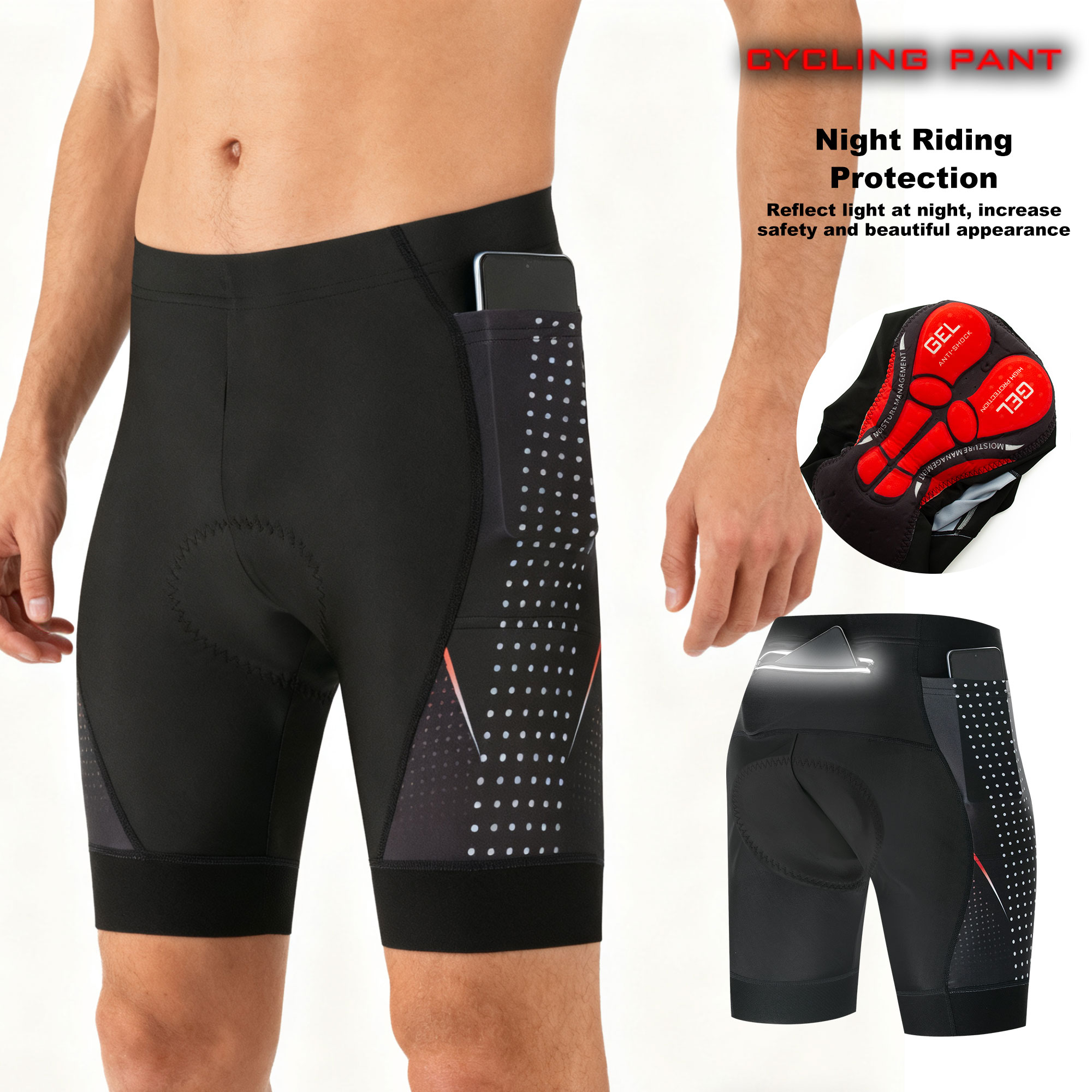 กางเกงปั่นจักรยานแบบพรีเมียมพร - Padded Cycling Shorts 5D Gel บทวิจารณ์และราคา