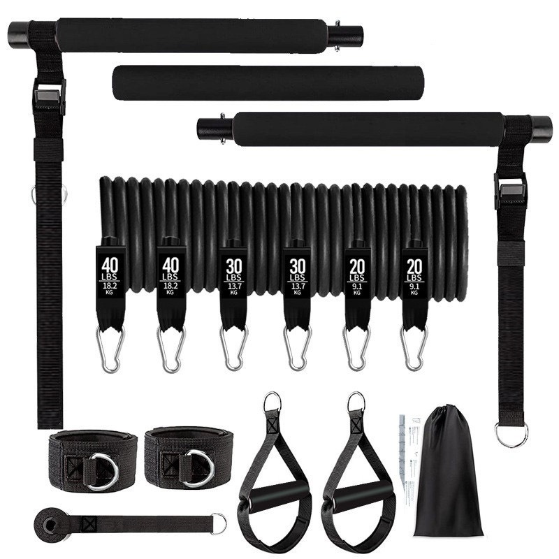 ชุดยางยืดออกกำลังกาย 180 ปอนด์ - Pilates Bar Kit With Resistance Bands บทวิจารณ์และราคา
