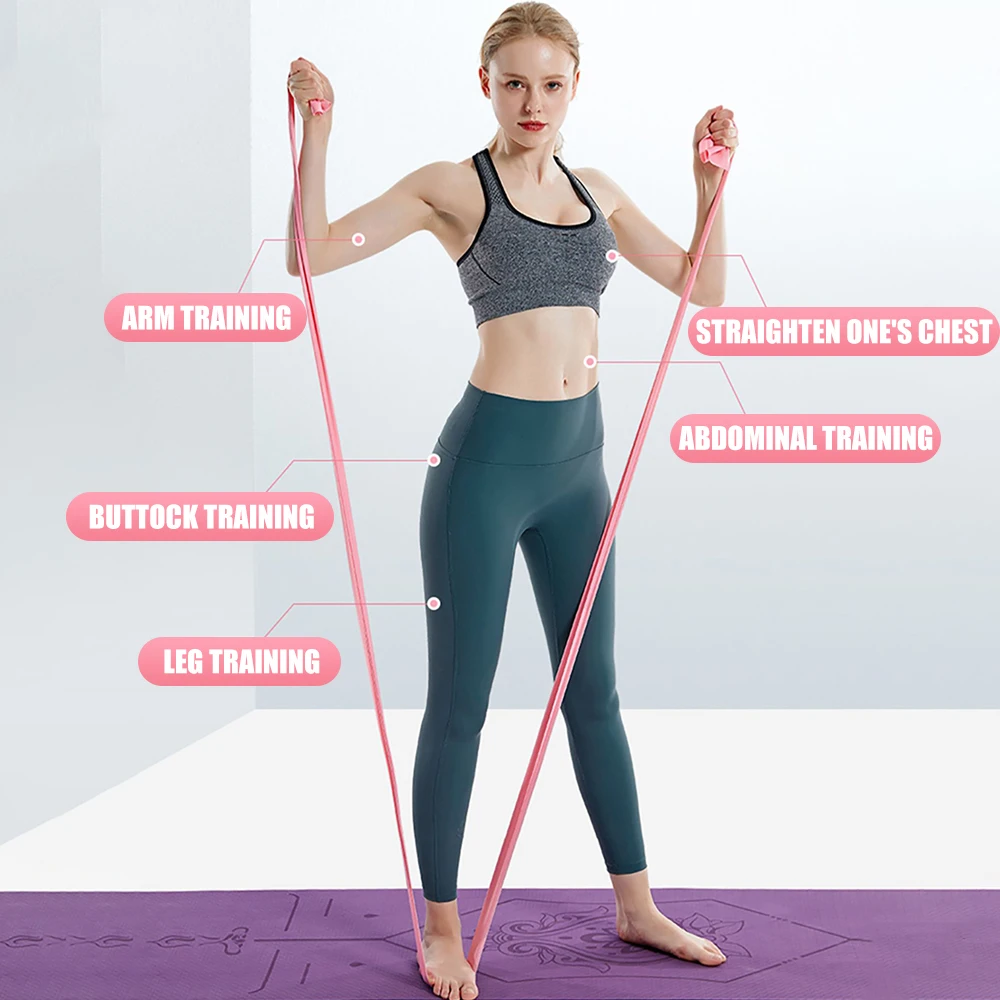 ความยาว 200 ซม. โยคะพิลาทิสยืด - Pilates Bar Kit With Resistance Bands บทวิจารณ์และราคา