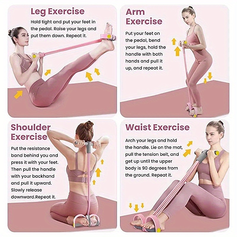 ชุดยางยืดออกกำลังกายอเนกประสงค - Resistance Bands Set With Handles บทวิจารณ์และราคา