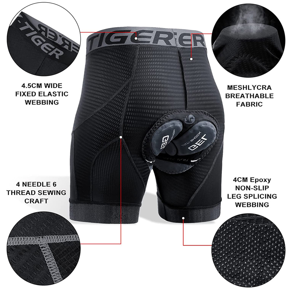 X-TIGER ผู้ชายชุดชั้นในกางเกงข - Padded Cycling Shorts 5D Gel บทวิจารณ์และราคา