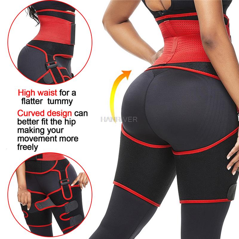 3 ใน 1 เอวและต้นขาTrimmerเข็มข - Sweat Waist Trainer Belt Neoprene บทวิจารณ์และราคา